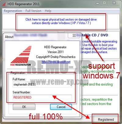 HDD regenerator Serial number crack hdd regenerator 2011